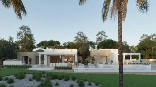Villa under construction in Cala Conta - Ibiza Villa under construction in Cala Conta - Ibiza